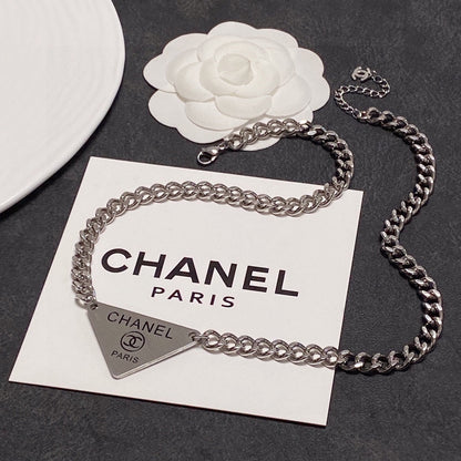 18K  Chanel Triangle Necklace
