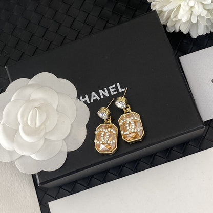 18K  Chanel Crystals Earrings