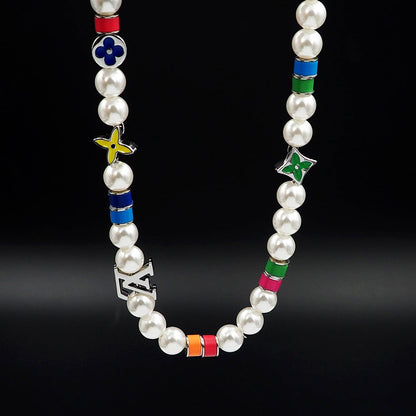 18K Louis Vuitton MNG Pearls Party Necklace