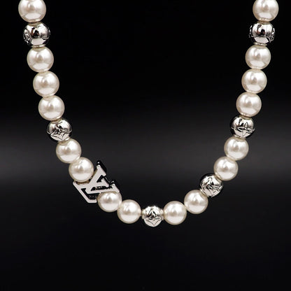 18K Louis Vuitton Monogram Pearls Necklace