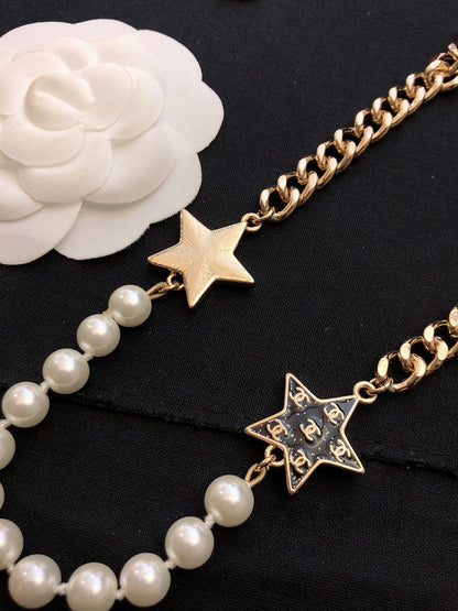 18K  Chanel Star Pearls Necklace