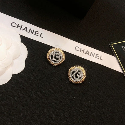18K  Chanel No.13 Diamond Earrings