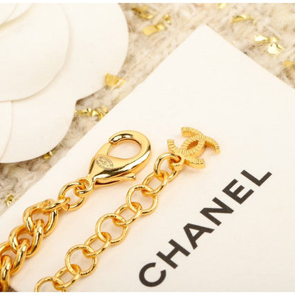 18K  Chanel White Logo Choker Necklace