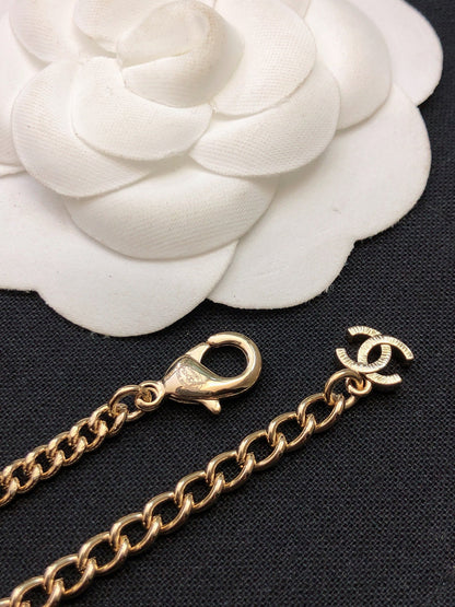 18K  Chanel Pearls Bag Pendant Necklace