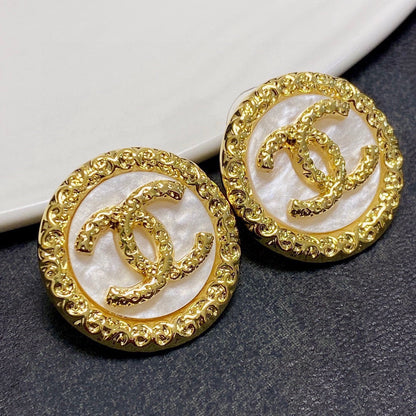 18K  Chanel Crystal Earrings