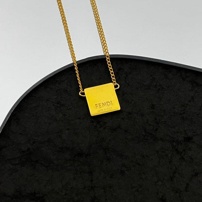 18K Fendi Forever Black Necklace