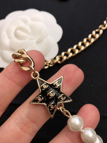 18K  Chanel Star Pearls Necklace