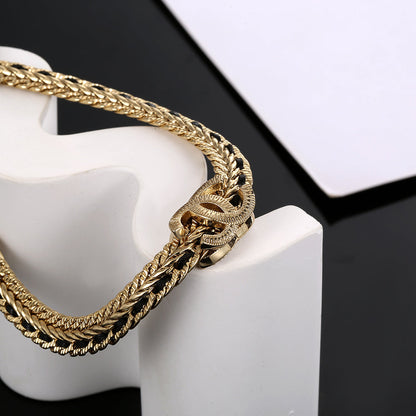 18K  Chanel Strass Chain Choker Necklace