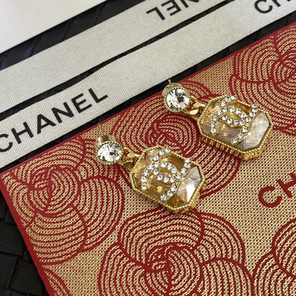 18K  Chanel Crystals Earrings