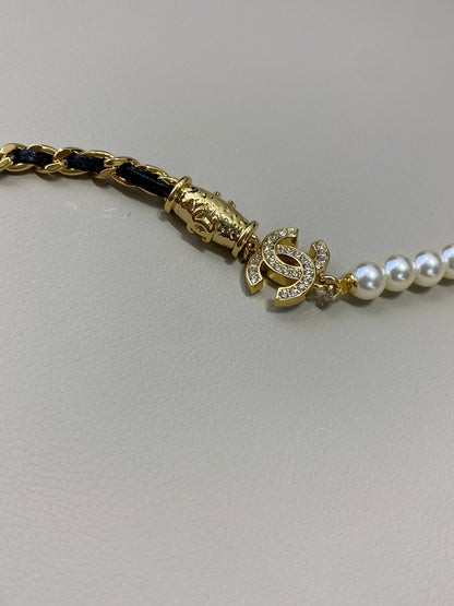 18K  Chanel Pearl Chain Necklace