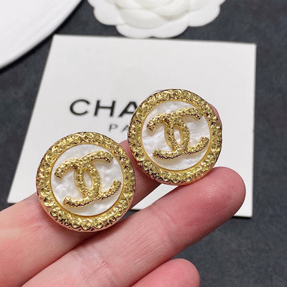 18K  Chanel Crystal Earrings