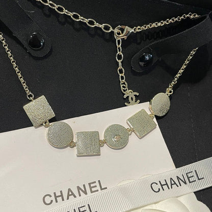 18K  Chanel Color Logo Choker Necklace