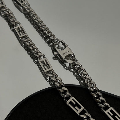 18K Fendi Baguette Chain Necklace