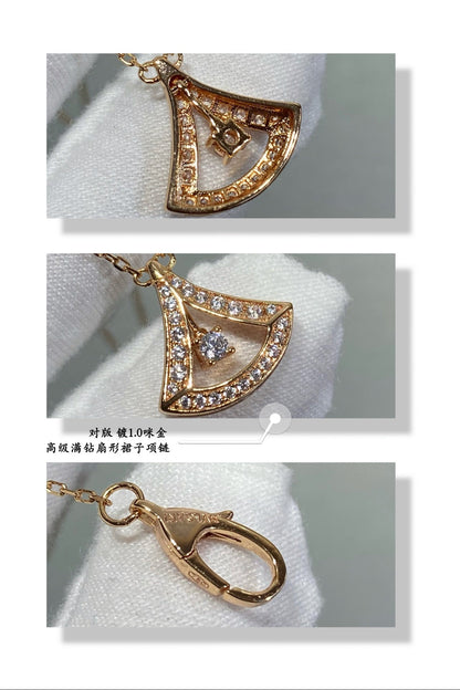 18K BVLGARI Dream Pave Diamond Openwork Necklace