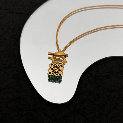 18K LOEWE Anagram Pendant Necklace