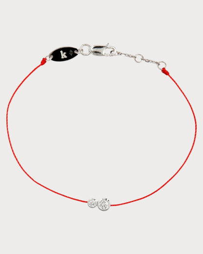 REDLINE White Gold and Diamond Infinite Double Bracelet(3 Colors)