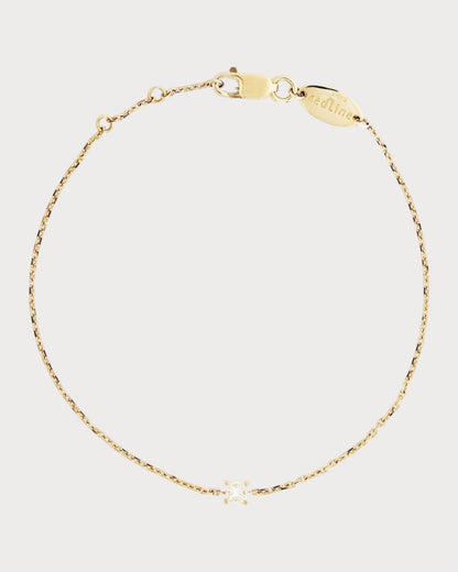 REDLINE White Gold and Diamond Princesse Bracelet(3 Colors)