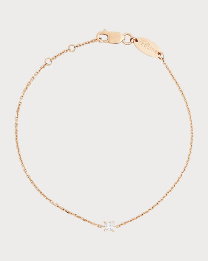 REDLINE White Gold and Diamond Princesse Bracelet(3 Colors)