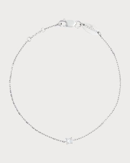 REDLINE White Gold and Diamond Princesse Bracelet(3 Colors)
