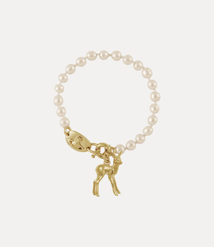 VIVIENNE WESTWOOD Monette Pearl Platinum Bracelet Brass(2 Colors)