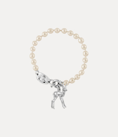 VIVIENNE WESTWOOD Monette Pearl Platinum Bracelet Brass(2 Colors)