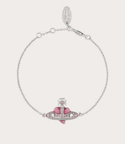 VIVIENNE WESTWOOD New Diamante Heart Bracelet Brass(2 Colors)