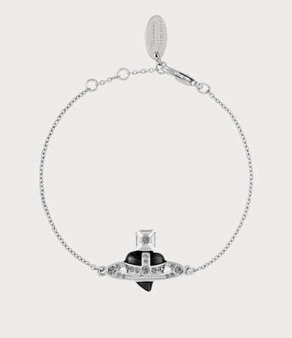 VIVIENNE WESTWOOD New Diamante Heart Bracelet Brass(2 Colors)
