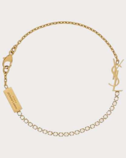 YSL SAINT LAURENT Cassandre Charm Bracelet Brass(2 Colors)